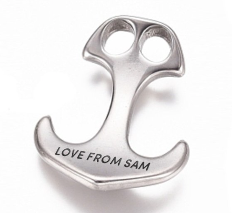 Anchor Braided Fishing NetBracelet - Recycled from Chesil Beach, Dorset