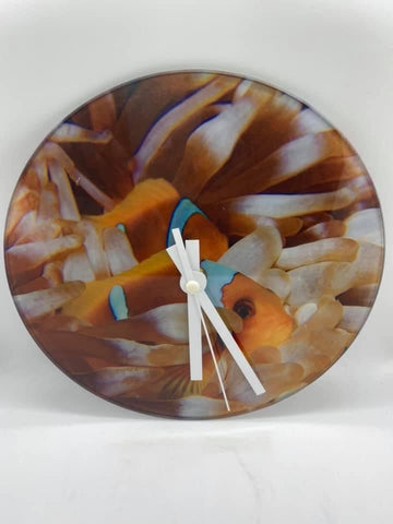 Anemonefish Glass Clock
