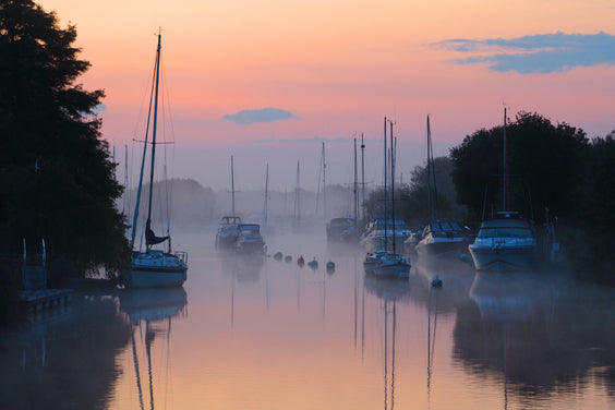 Misty Morning Photograph, River Frome, Wareham