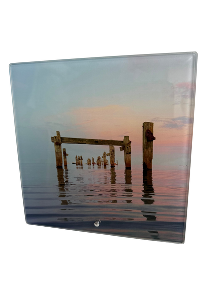 Swanage Old Pier as a Glass Frame 20 cm x 20 cm